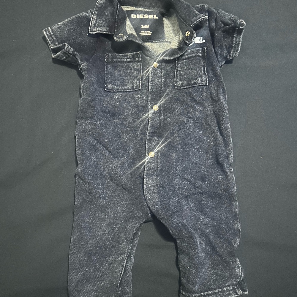 Diesel Baby Blue Denim Romper - Picture 2 of 2